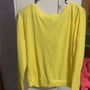 Bright Yellow Knit Sweater